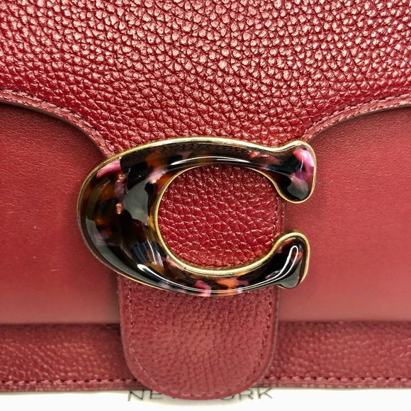 S⭕️LD‼️NWT Coach Tabby Shoulder Bag in Deep Red - Picture 7 of 12